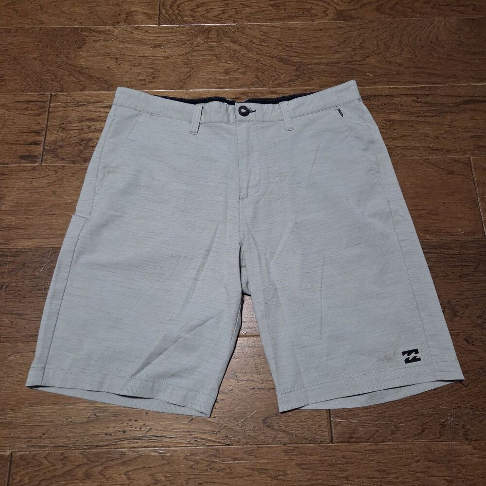 Billabong Mens 34 Hybrid Shorts Crossfire Submersibles Light Blue Grey Quick Dry